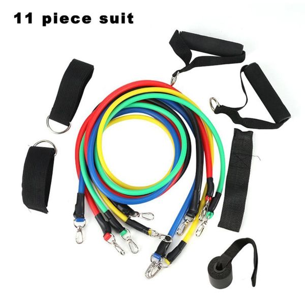 

11 pcs fitness pull rope resistance bands neutral latex strength gym equipment for home elastic exercises body fitness