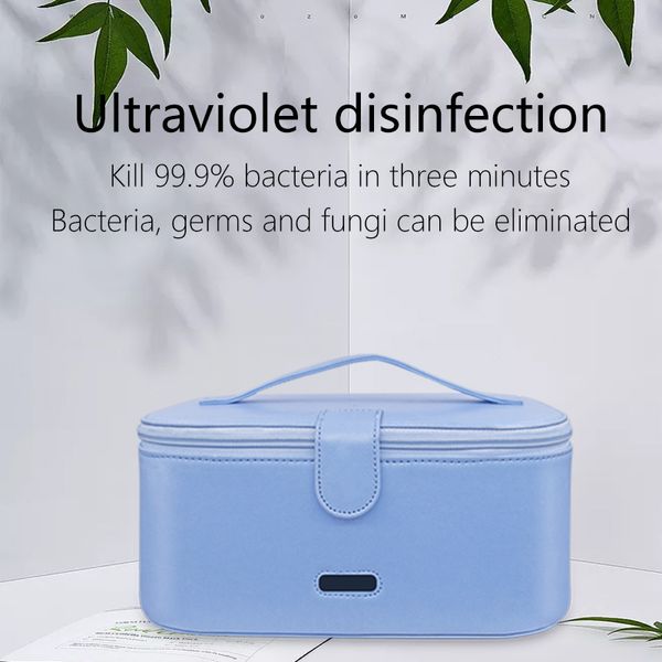 UV LED Desinfecção Bag Esterilizador Lâmpada Box Portátil Esterilização USB 6LED UVC Sanitizer Saneantes Box Bag