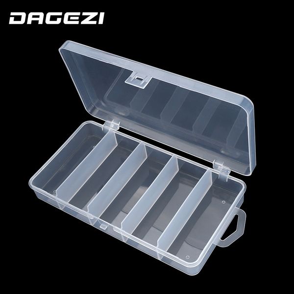 

dagezi fishing box pvc lure box bait storage case 5 compartment fishing tackle tool sorting for carp pesca