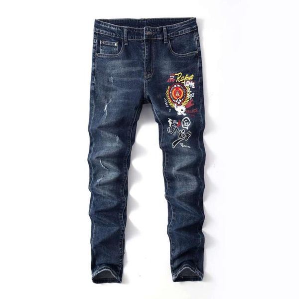

ww02404 fashion men's jeans 2020 runway luxury european design party style men's clothing, Blue