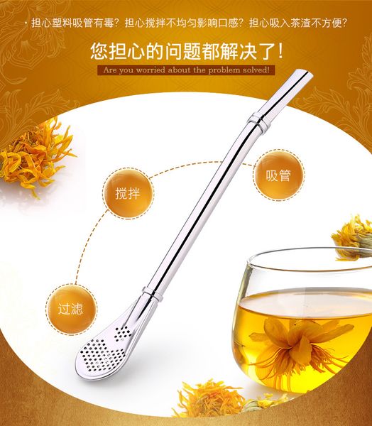 

500 pcs/lot 304 stainless steel mate straws mate bombillas yerba filter drinking straw bar accessories length 15.8 cm