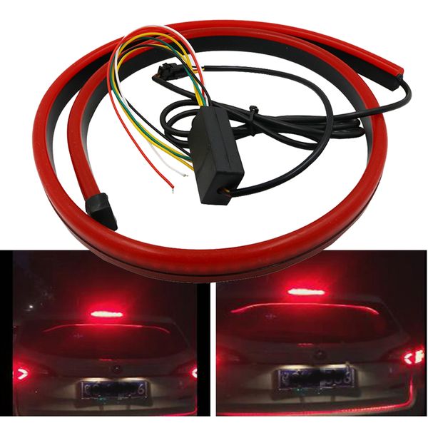 

y 1set new flowing flashing car third brake light led light strip rear tail high mount slamp 12v signal safety warning