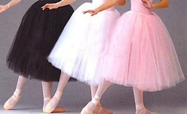 

long design ballet skirt white tutu skirts hard tulle dress costume puff skirt performance, Black;red