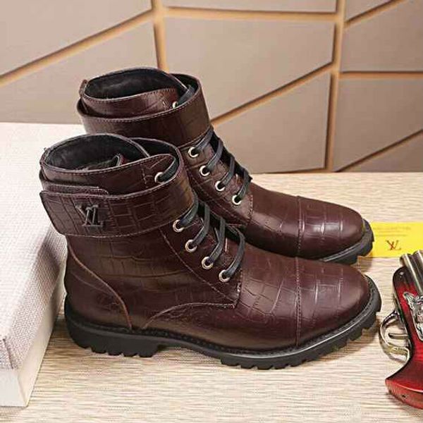 

winter man louis boots high top кожаные ботинки с мехом 2 colors размер 38-44 для парня, Black