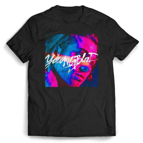 

5sos youngblood luke man t-shirt, White;black