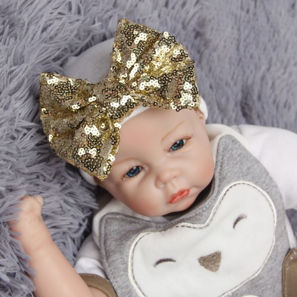 

2019 autumn winter newborn baby girl boys hospital hat striped beanie hat with sequins bowknot stretchy cap, Yellow