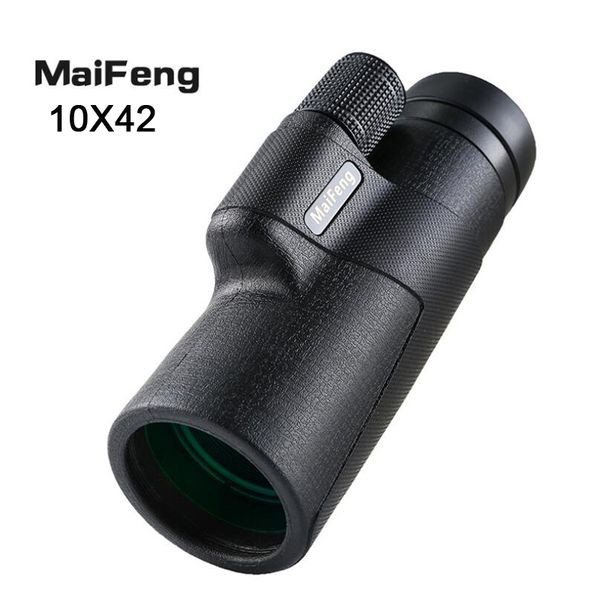 

maifeng 10x42 hd monocular telescope high power bak4 prism bird watching binoculars fully multi coated for hunting camping