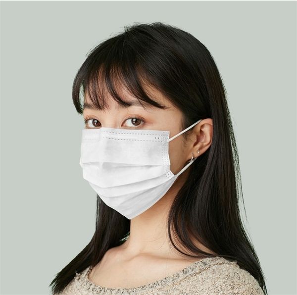 

hood three layers of black/white/pink per mask pink box 3 layers face mily fitted masks meltblown breathable dustproof ma