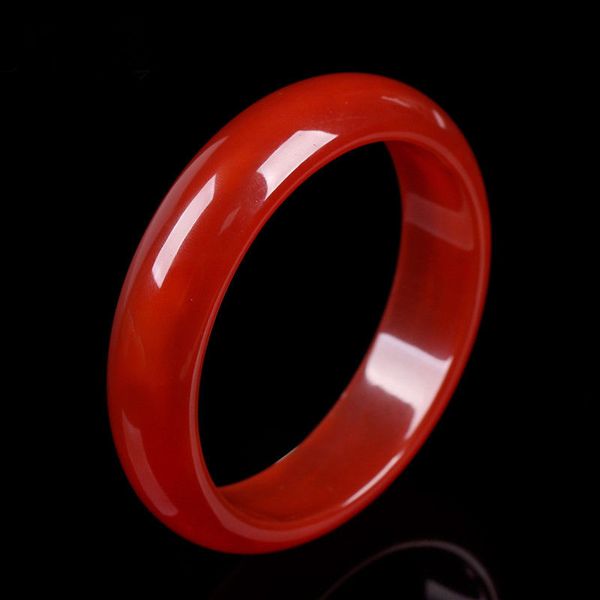 

genuine natural red agate jade bangle bracelet big size 68-70mm +box, Black
