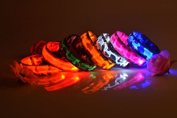 

led pet cat dog collar night safety flashing necklaces dogs luminous fluorescent dog harness for walking puppy pet cat supplies