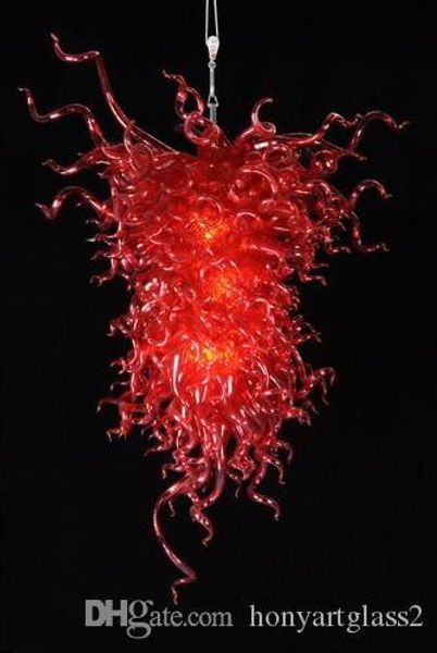 

Modern Pendant Light for New House Decor Led Ceiling Light Chandelier 100% Mouth Blown Borosilicate Murano Red Color Glass Chandelier Light
