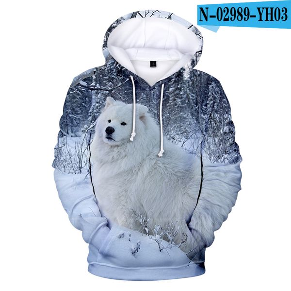 

new 3d wolf pattern hoodies anime animal wild hoodie boys/girls kpop white men/women hoodie teenage hip hop jackets, Black