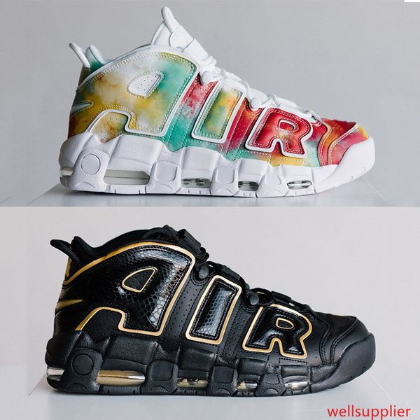 

france uk more uptempo qs united kingdom air black white men women basketball shoes airs 3m scottie pippen sports sneakers 36-45