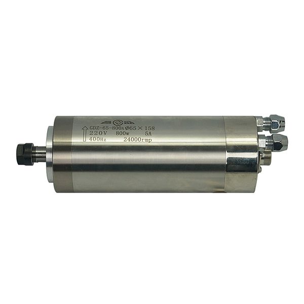 800W ER11 Spindle Motor Water Cooled Φ65*195mm 220V 400Hz CNC Engraving Milling
