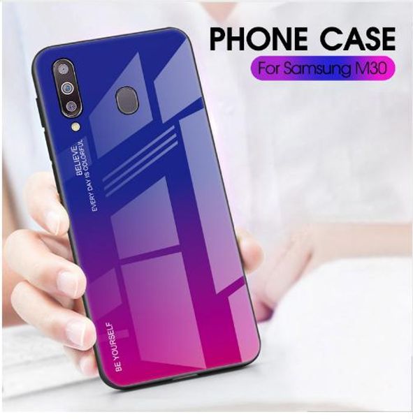 

2019 закаленное стекло чехлы для samsung galaxy a70 a50 a30 a20e a20 a10 m30 m20 m10 a750 задний градиент цвета бампера для сотового телефон