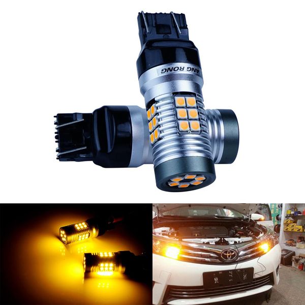 

2x for vauxhall corsa d insignia astra adam t20 w21w amber led drl fog driving li