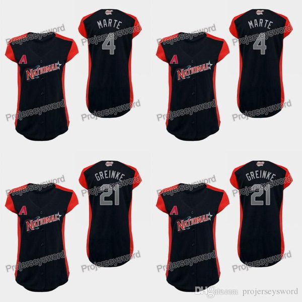 

Womens Arizona 4 Ketel Marte National League Diamondbacks Jersey 21 Zack Greink 100% Stitched Custom Any Name Any Number Baseball Jerseys