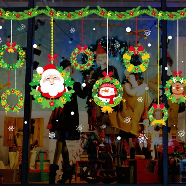 

christmas decoration santa claus window glass sticker