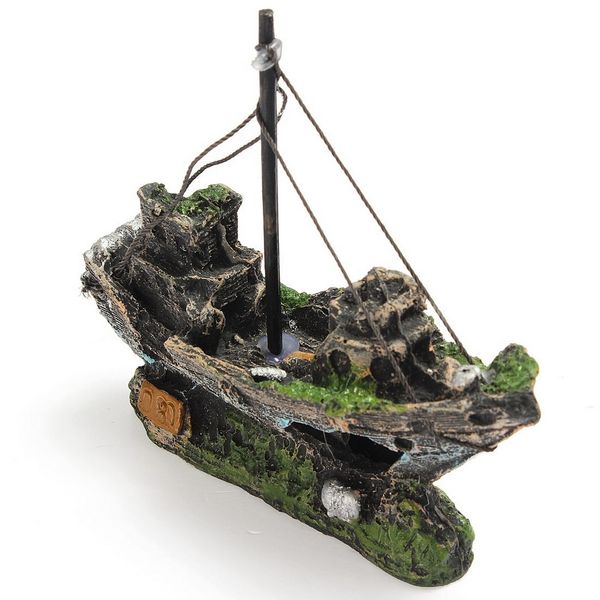 

new arrivials beautiful aquarium ornament wreck sailing boat sunk ship destroyer fish tank aquarium decoration fish tank decor