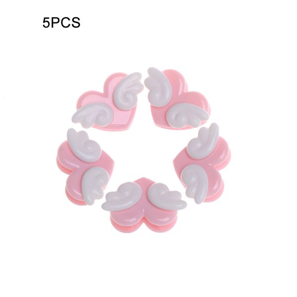 

5 pcs/set cute diy clips mini lovely note clamp heart wing shape clip decoration p student stationery clip paper folder