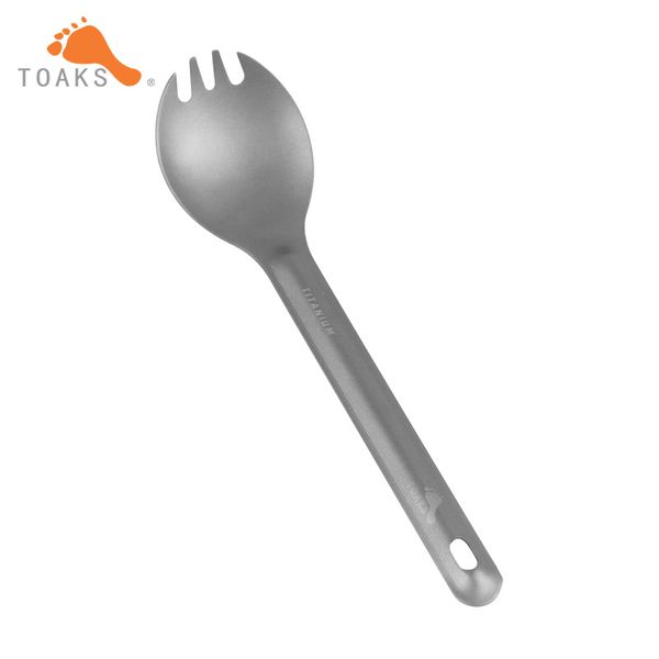 

toaks titanium 2 in 1 spoon fork outdoor camping tableware travelling portable cutlery slv-04
