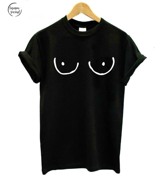 

весёлая для тенниски грудь boobies печати нового короткого хлопок повседневной рубашка titties tee девушка hipster последнего корабль падени, White