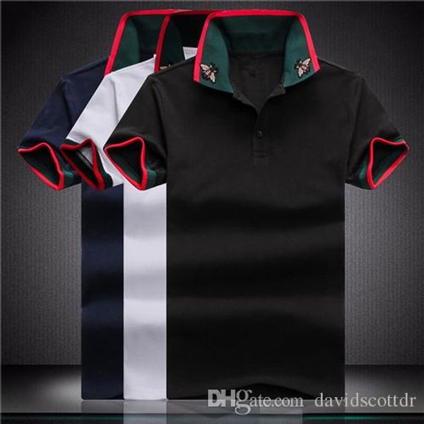 

2019 brand fa hion luxury de igner fa hion cla ic man bee t hirt cotton men de igner t hirt white black de igner polo hirt men m 4xl