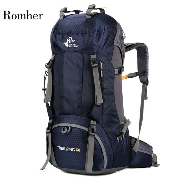 

climbing bag hiking backpack 60l climb rucksack camping trekking travel bag large capacity waterproof outdoor bags rain cover