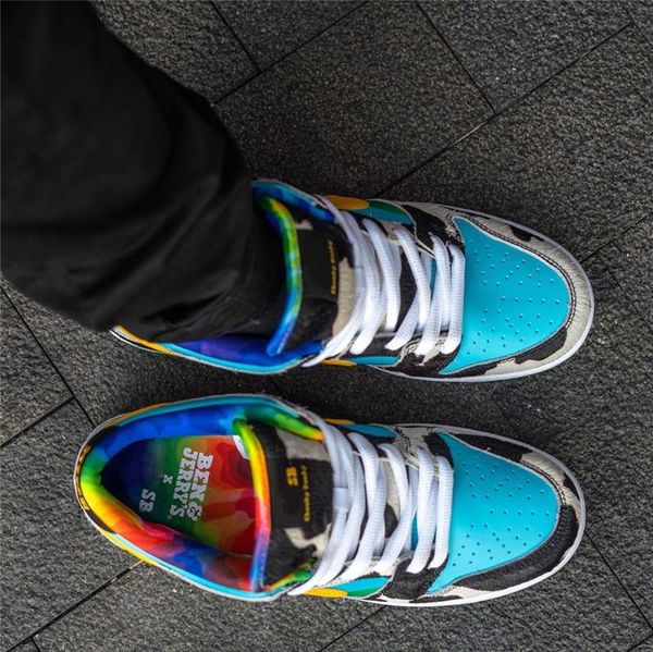

2020 new release authentic ben & jerry's x sb dunk low pro qs chunky dunky cu3244-100 mens womens skateboard shoes sports sneakers with