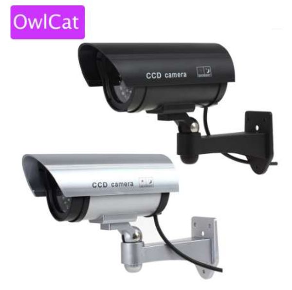 Câmera de segurança dummy câmara falsa camera emulacional CCTV à prova d'água para a vigilância doméstica LED