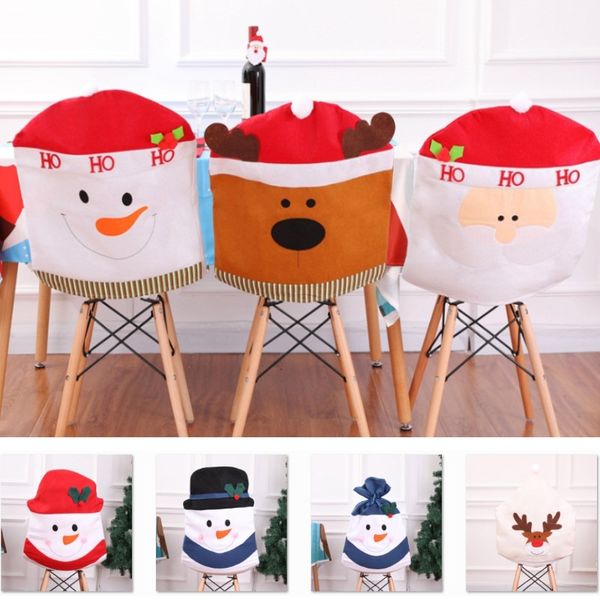 

christmas decorations chair cover case for snowman reindeer elk table houseware decorations 7 styles dhl ship fa2478
