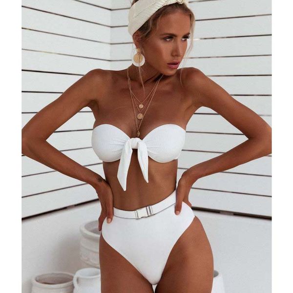 

high waist bikini set 2019 push up swimwear women brazilian bikini solid swimsuit biquini halter two pieces bathing suit