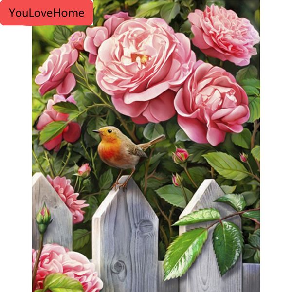 

картина по номерам животные наборы для рисования холсте diy ручная роспись птица цветок живописи подарок домашнего декора современный домашн