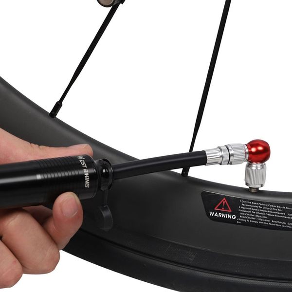 

high pressure bicycle pump portable american and french mouth hose aluminum alloy riding accessories new