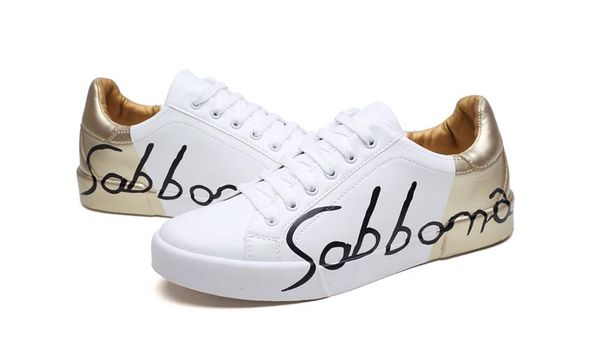 

2019 fashion outdoor sport men's low help lace-up pu casual sport shoes breathable white shoes eur 39-44, Black