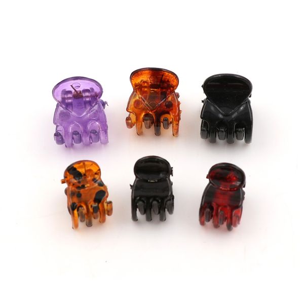

beauty salon hair styling tools 12pcs/lot girls small black plastic hair claws fashion mini clamps crab hair claw gift wholesale