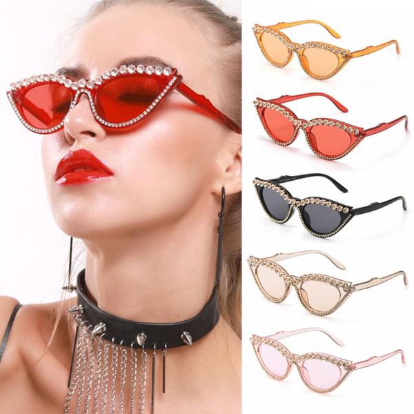 

new fashion vintage diamond sunglasses narrow frame sunglasses streetwear trending sun glasses women eyewear accessories, White;black