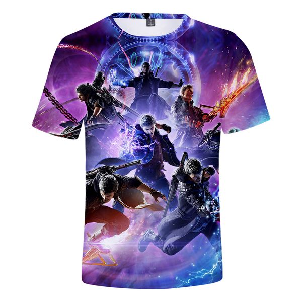 

новые моды для женщин / мужчин devil may cry 5 лето с короткими рукавами смешно 3d печати футболка летняя повседневная одежда топ тройники k, White;black