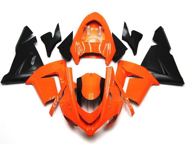 

4 gifts motorcycle new abs full fairings kit fit for kawasaki ninja zx-10r 2004 2005 04 05 10r body set orange black