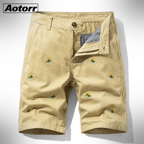 

cargo shorts men 2020 new mens casual cotton khaki shorts male loose work man short pants multi pocket plus size, White;black