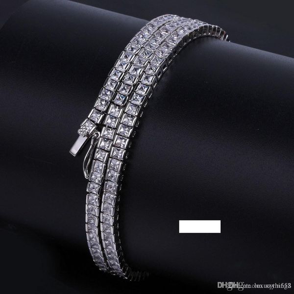 

iced out chains hip hop chains jewelry men full diamond nail pendant necklace micro cubic zirconia copper pendant set diamond necklace, Golden;silver