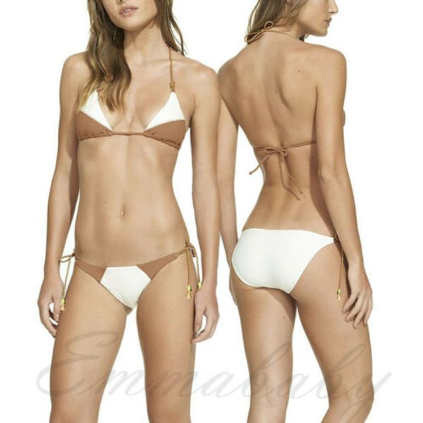 

2019 new women bandage summer striped triangle push-up bra bandage bikini set swimsuit