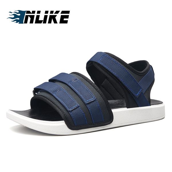 

man beach sandals 2019 summer men's outdoor shoes roman men casual shoe, Black