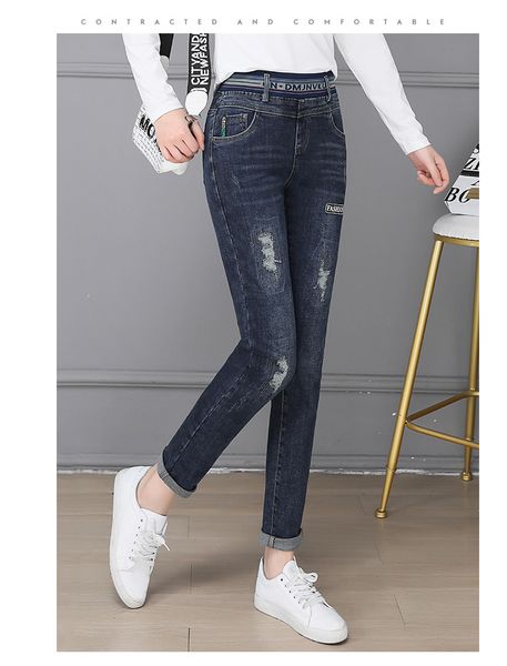 

bluegray модные джинсы женские европейские европейские товары, Blue
