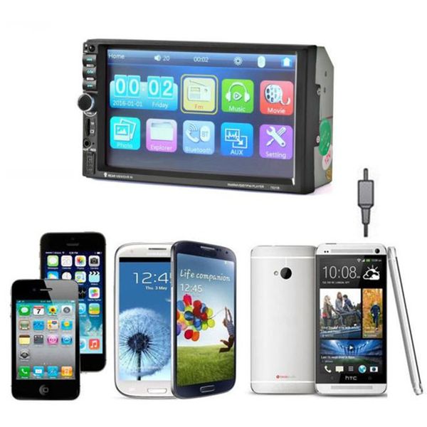 

bluetooth car stereo audio in-dash aux input receiver sd/usb mp5 player drop shipping august 16