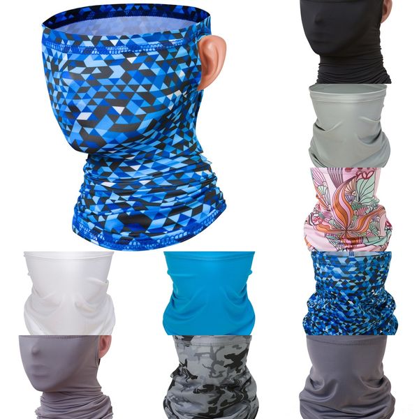 

3dhh5 multiple headband printed styles seamless scarf multifunctional bandana face mask tube ring scarf men women, Black