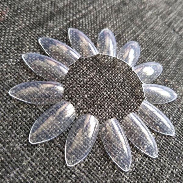 

500pcs/pack clear professional long nails nail tips full cover detachable plastic nails fake nail tips manicure tools, Red;pink