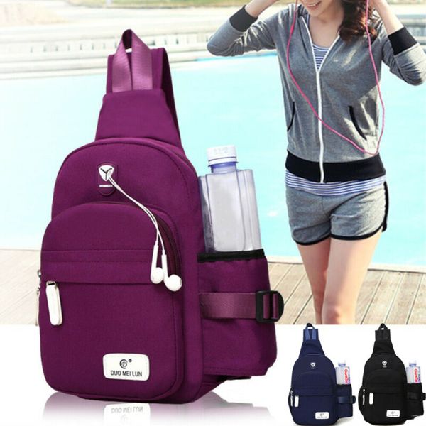 

men women nylon sling bag crossbody shoulder chest school daily travel bag
