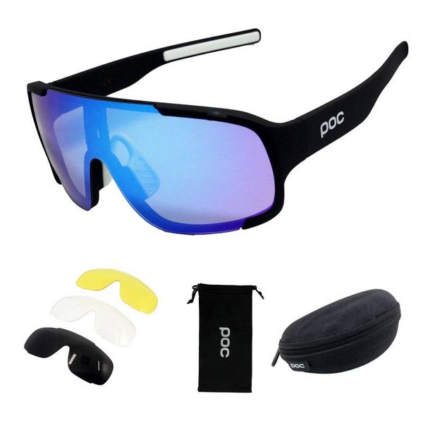 

poc 4 lens cycling glasses bike sport sunglasses men women mountain bicycle cycle eyewear lentes de sol para
