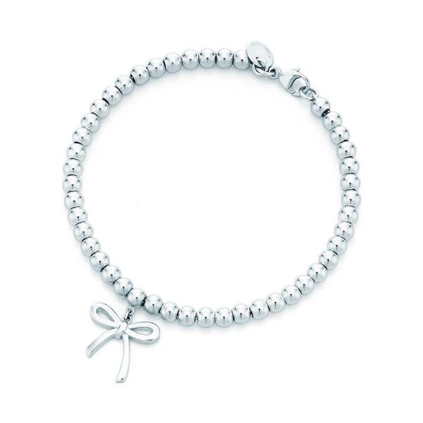 

yishi sterling silver 925 bow bracelet buddha bead beaded bracelet, Black
